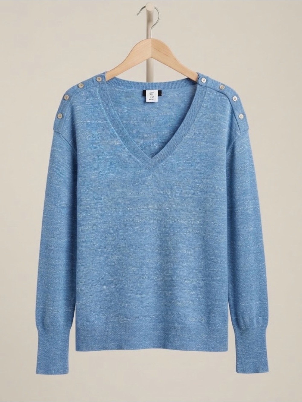 J. Crew | Blue V-Neck Cotton Sweater | M | p2p 20.5”